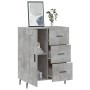 Credenza Grigio Cemento 69,5x34x90 cm in Legno Multistrato