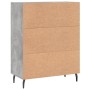 Credenza Grigio Cemento 69,5x34x90 cm in Legno Multistrato