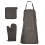 Set Strofinacci 15 pz con Guanti da Forno e Presine Cotone Nero