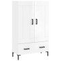 Credenza Bianco Lucido 69,5x31x115 cm in Legno Multistrato