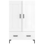 Credenza Bianco Lucido 69,5x31x115 cm in Legno Multistrato