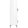 Credenza Bianco Lucido 69,5x31x115 cm in Legno Multistrato