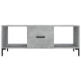 Tavolino Salotto Grigio Cemento 102x50x40 cm Legno Multistrato