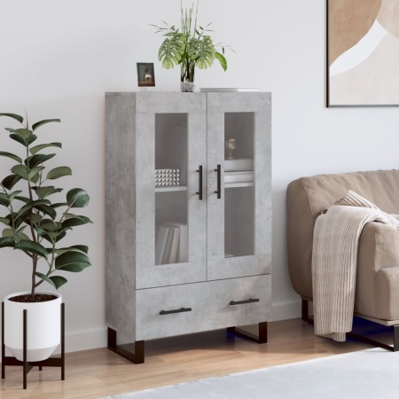 Credenza Grigio Cemento 69,5x31x115 cm in Legno Multistrato