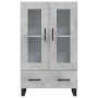 Credenza Grigio Cemento 69,5x31x115 cm in Legno Multistrato