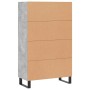 Credenza Grigio Cemento 69,5x31x115 cm in Legno Multistrato