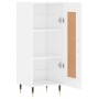Credenza Bianco Lucido 34,5x34x90 cm in Legno Multistrato