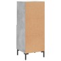 Credenza Grigio Cemento 34,5x34x90 cm in Legno Multistrato