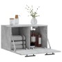 Mobile a Parete Grigio Cemento 60x36,5x35 cm Legno Multistrato