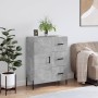 Credenza Grigio Cemento 69,5x34x90 cm in Legno Multistrato