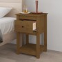 Comodini 2 pz Miele 40x35x61,5 cm in Legno Massello di Pino