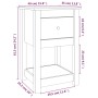 Comodini 2 pz Miele 40x35x61,5 cm in Legno Massello di Pino