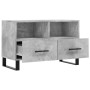 Mobile per TV Grigio Cemento 80x36x50 cm Legno Multistrato