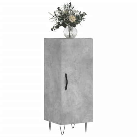 Credenza Grigio Cemento 34,5x34x90 cm in Legno Multistrato