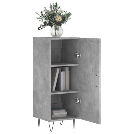 Credenza Grigio Cemento 34,5x34x90 cm in Legno Multistrato