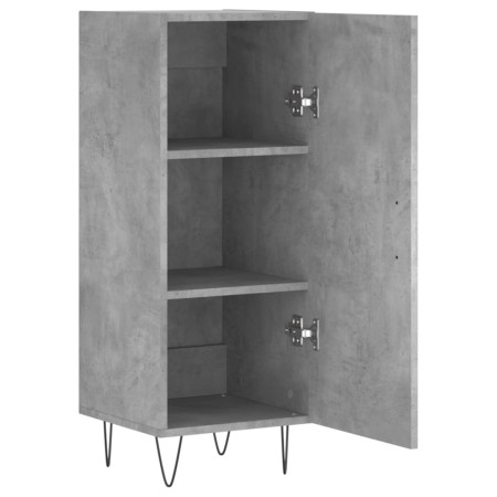 Credenza Grigio Cemento 34,5x34x90 cm in Legno Multistrato