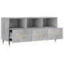 Mobile Porta TV Grigio Cemento 102x36x50 cm Legno Multistrato