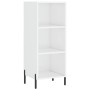 Credenza Bianco Lucido 34,5x32,5x90 cm in Legno Multistrato