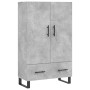 Credenza Grigio Cemento 69,5x31x115 cm in Legno Multistrato