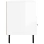 Mobile Porta TV Bianco Lucido 102x36x50 cm in Legno Multistrato