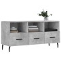 Mobile Porta TV Grigio Cemento 102x36x50 cm Legno Multistrato