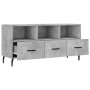 Mobile Porta TV Grigio Cemento 102x36x50 cm Legno Multistrato