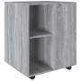 Armadietto con Ruote Grigio Sonoma 60x53x72cm Legno Multistrato