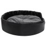 Lettino per Cani Nero e Grigio 90x79x20 cm Peluche e Similpelle