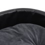 Lettino per Cani Nero e Grigio 90x79x20 cm Peluche e Similpelle