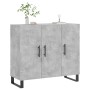 Credenza Grigio Cemento 90x34x80 cm in Legno Multistrato