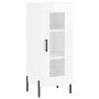 Credenza Bianco Lucido 34,5x34x90 cm in Legno Multistrato