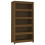 Libreria Marrone Miele 80x35x154 cm in Legno Massello di Pino