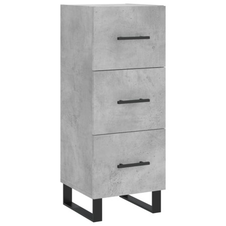 Credenza Grigio Cemento 34,5x34x90 cm in Legno Multistrato