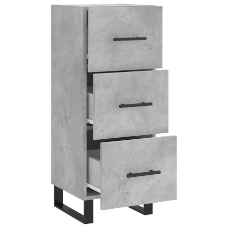 Credenza Grigio Cemento 34,5x34x90 cm in Legno Multistrato