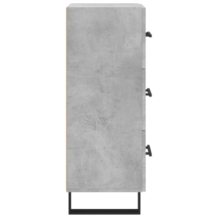 Credenza Grigio Cemento 34,5x34x90 cm in Legno Multistrato