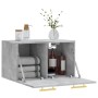 Mobile a Parete Grigio Cemento 60x36,5x35 cm Legno Multistrato