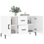 Credenza Bianco Lucido 100x36x60 cm in Legno Multistrato