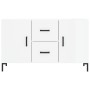 Credenza Bianco Lucido 100x36x60 cm in Legno Multistrato