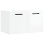 Armadietto a Muro Bianco Lucido 60x36,5x35 cm Legno Multistrato