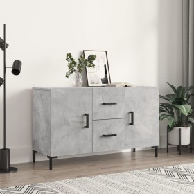 Credenza Grigio Cemento 100x36x60 cm in Legno Multistrato