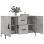 Credenza Grigio Cemento 100x36x60 cm in Legno Multistrato