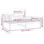 Dormeuse Miele 80x200 cm in Legno Massello di Pino