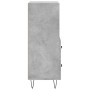 Credenza Grigio Cemento 34,5x34x90 cm in Legno Multistrato