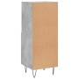 Credenza Grigio Cemento 34,5x34x90 cm in Legno Multistrato