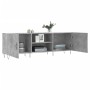 Mobile Porta TV Grigio Cemento 150x30x50cm in Legno Multistrato