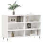 Credenza Bianco Lucido 103,5x35x70 cm in Legno Multistrato