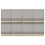 Scatole Impilabili con Coperchio Set 8pz Tessuto Grigio e Crema