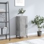 Credenza Grigio Cemento 34,5x34x90 cm in Legno Multistrato