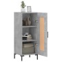 Credenza Grigio Cemento 34,5x34x90 cm in Legno Multistrato