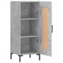 Credenza Grigio Cemento 34,5x34x90 cm in Legno Multistrato